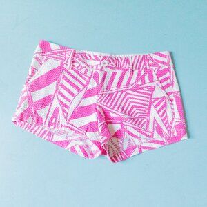 Lilly Pulitzer The Walsh Short Capri Pink Yacht Sea Textured Print Shorts Size 4